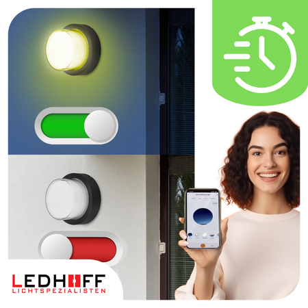 Lampa elewacyjna LED zewnętrzna Kinkiet ścienny okrągły SMART RGB 10W