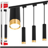 Oświetlenie szynowe czarny złoty 3x lampa wisząca 150cm GU10 szyna 1m
