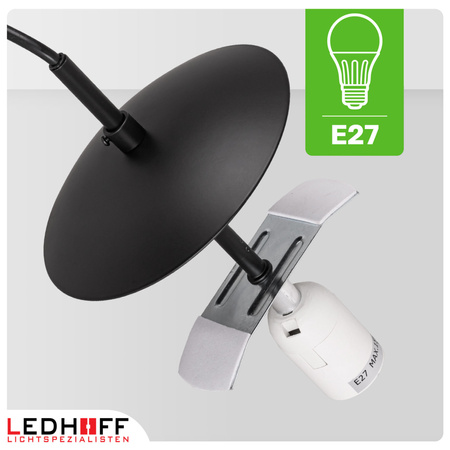 Lampa wisząca biała czarna 3x E27 szklany klosz kula NOWOCZESNA