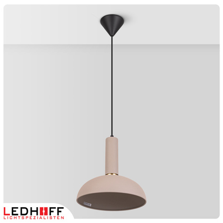 Lampa wisząca beżowa złota E27 nad stół NOWOCZESNA