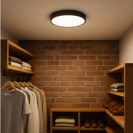 Plafon sufitowy LED czarny 30cm