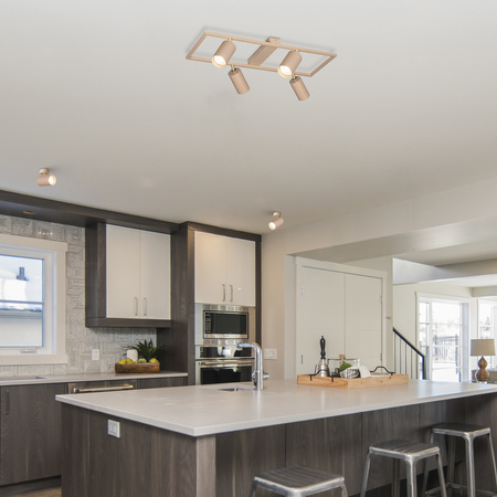 Lampa sufitowa Kinkiet poczwórny prostokąt GU10 beżowy kaszmirowy LUMIO