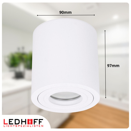 Oprawa Halogenowa Tuba LED GU10 do ŁAZIENKI Biała WODOODPORNA okrągła IP54