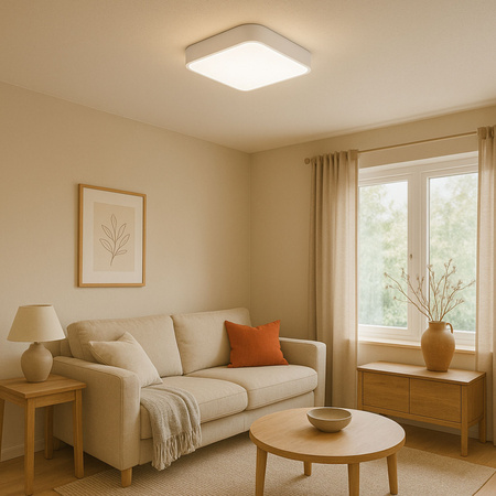 Plafon sufitowy LED biały 40x40cm