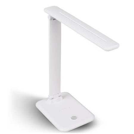 Lampka biurkowa LED biała 9W z uchwytem na telefon