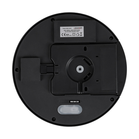 Plafon sufitowy LED okrągły czarny 3 barwy światła 22cm IP54