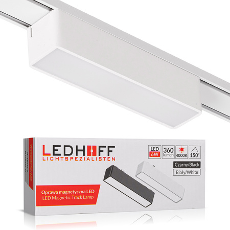 Reflektor liniowy Lampa LED na szynę magnetyczną 6W BIAŁA 4000K oprawa MOC