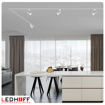 Reflektor szynowy biały GU10 lampa na szynoprzewód