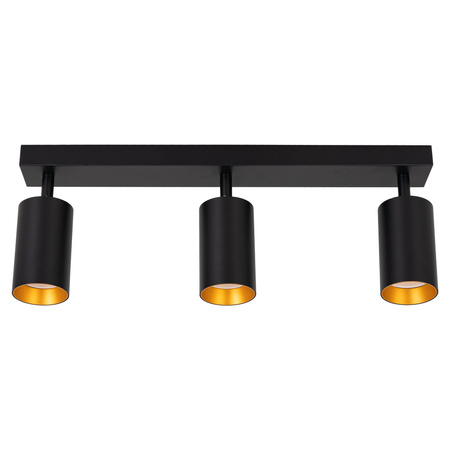 Lampa sufitowa Kinkiet natynkowy LED 3x GU10 czarno-złoty SPOT