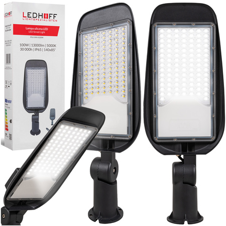 Lampa uliczna LED 100W 13000lm na parking regulowany uchwyt