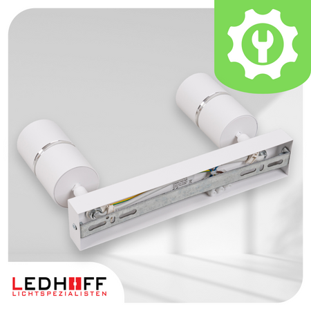 Kinkiet sufitowy podwójny SPOT GU10 biały srebrny