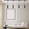 Oświetlenie szynowe wiszące czarne 4x lampa GU10 + 2x szyna 1m