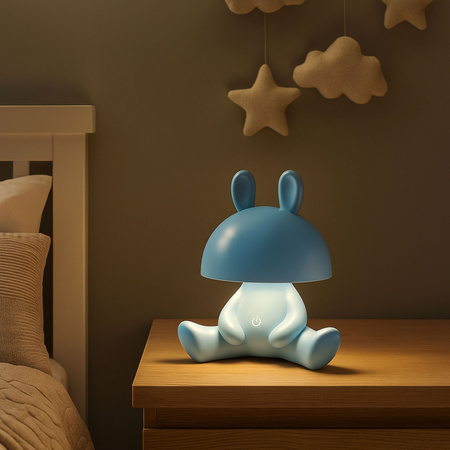 Lampka nocna LED dla dzieci KRÓLIK ciepłe światło Bezprzewodowa