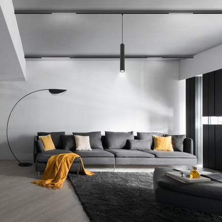 Lampa soczewkowa punktowa LED do szyny magnetycznej M20 18W 33cm czarna 3 BARWY ŚWIATŁA