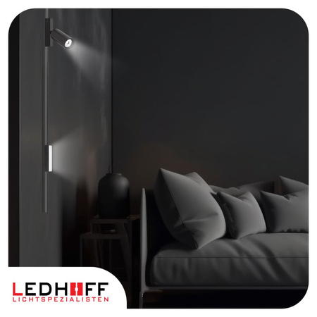 Oświetlenie szynowe magnetyczne ZESTAW 2x listwa 1m + 5x lampa LED CZARNA