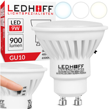 Żarówka LED GU10 9W 900lm 3 barwy światła Regulacja