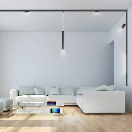 Lampa soczewkowa punktowa LED do szyny magnetycznej M20 6W 11cm ruchoma czarna 3 BARWY ŚWIATŁA