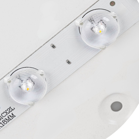 Plafon sufitowy LED biały metal + DREWNO 30cm WOODLINE