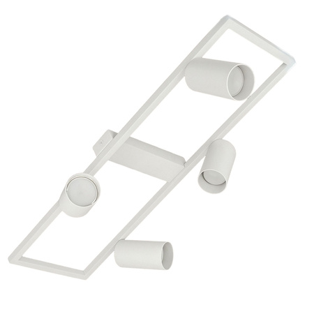 Kinkiet sufitowy Lampa 4x GU10 SPOT biały duży prostokąt QUADRO