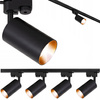 Oświetlenie szynowe czarno-złote 4x GU10 szyna 1m