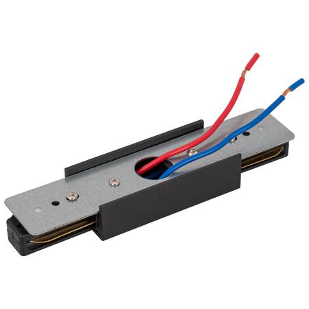 Łącznik prosty z zasilaniem do szyn oświetleniowych LED czarny