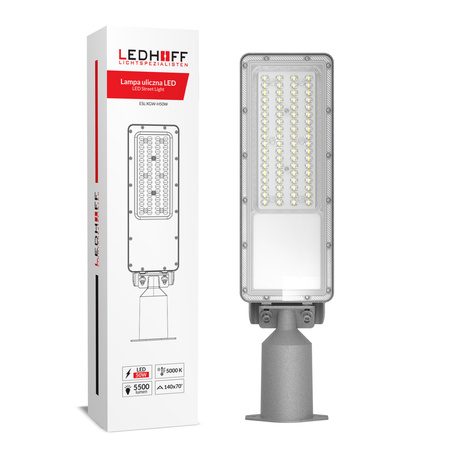 Lampa uliczna LED wodoodporna 50W 5500lm światło neutralne 5000K