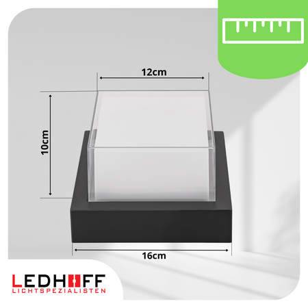 Lampa elewacyjna LED zewnętrzna Kinkiet ścienny kwadrat SMART RGB 10W