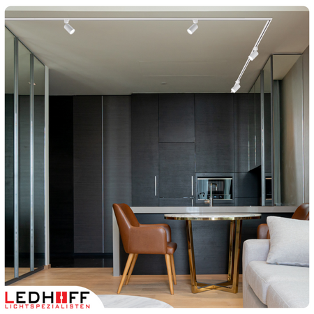 Oświetlenie szynowe białe reflektor GU10 x4 szyna 2m