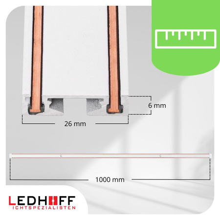 Oświetlenie szynowe magnetyczne ZESTAW listwa 1m + 3x lampa wisząca TUBA LED biała