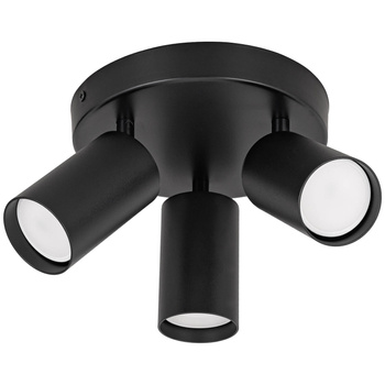 Kinkiet sufitowy okrągły potrójny Spot GU10 czarny