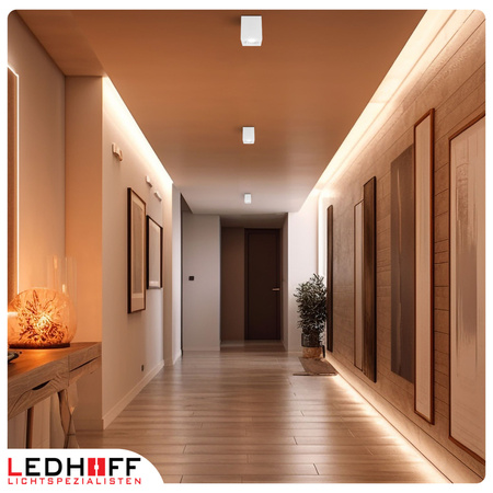 Oprawa sufitowa natynkowa kwadratowa Tuba GU10 biała