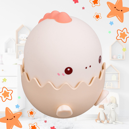 Lampka nocna LED dla dzieci DINOZAUR wielokolorowe światło Bezprzewodowa