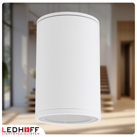 Oprawa sufitowa natynkowa tuba GU10 okrągła biała IP44