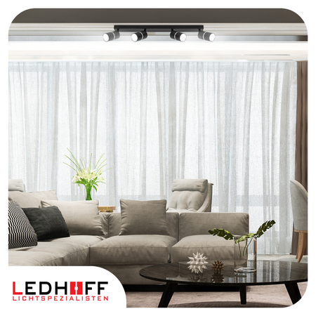 Kinkiet sufitowy Lampa poczwórna SPOT GU10 czarna srebrna