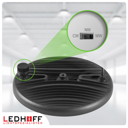 Lampa przemysłowa LED HighBay UFO 150W 3 barwy światła na magazyn halę