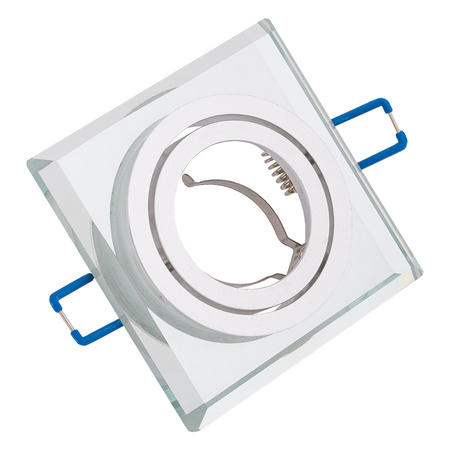 5x Oprawa halogenowa podtynkowa GU10 szklana lustro