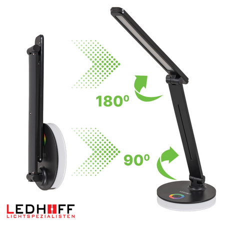 Lampka biurkowa LED do gamingu czarna 5W + światło RGB