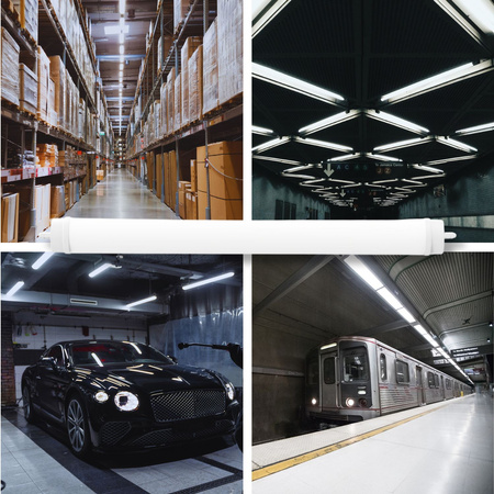 Oprawa hermetyczna LED 150cm 60W neutralne światło MOCNA