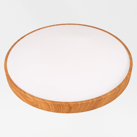 Plafon sufitowy LED 50cm z drewnianym wzorem