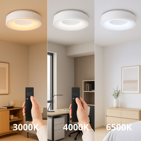 Plafon LED z pilotem Designerska Lampa sufitowa ściemniana 38cm NOVA