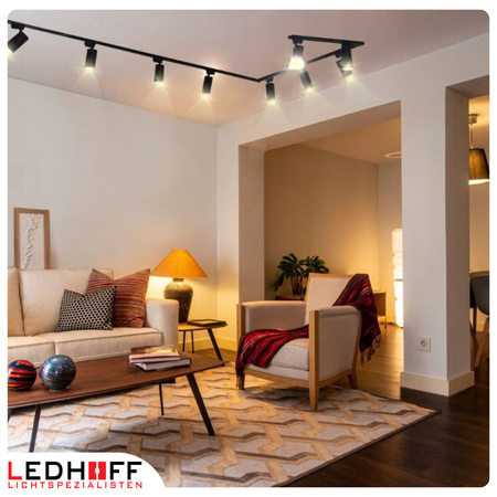 Łącznik kątowy do szyn oświetleniowych LED czarny