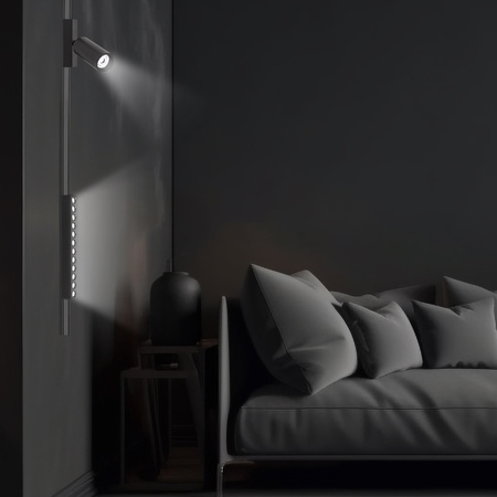 Lampa LED reflektor do szyny magnetycznej 12W punktowa CZARNA 4000K oprawa