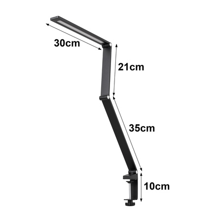 Lampka biurkowa LED kreślarska czarna 9W