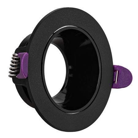 3x Oprawa halogenowa sufitowa podtynkowa GU10 czarna RUCHOMA