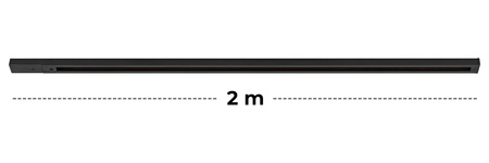 Szyna oświetleniowa LED szynoprzewód 2m czarny z miejscem na przewód