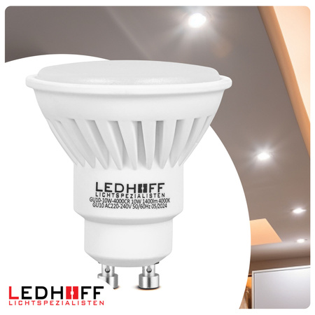 Żarówka LED GU10 10W 1400lm bardzo jasna Naturalna biała