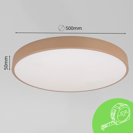 Plafon sufitowy LED beżowy 50cm - wysoka wydajność świetlna 100lm/W