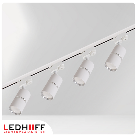 Oświetlenie szynowe biały srebrny 4x lampa GU10 szyna 2m