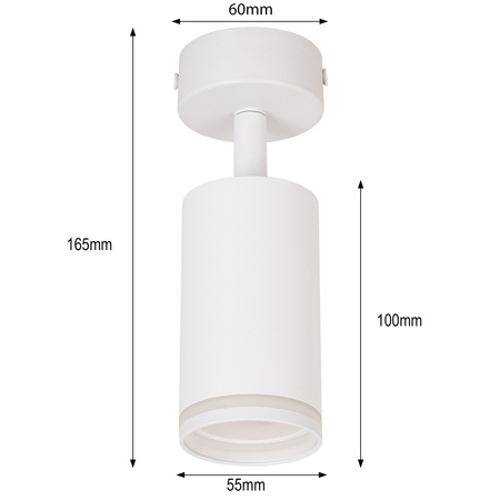 Kinkiet sufitowy pojedynczy Spot GU10 biały