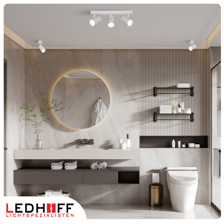 Lampa sufitowa Kinkiet potrójny GU10 biały LINEA